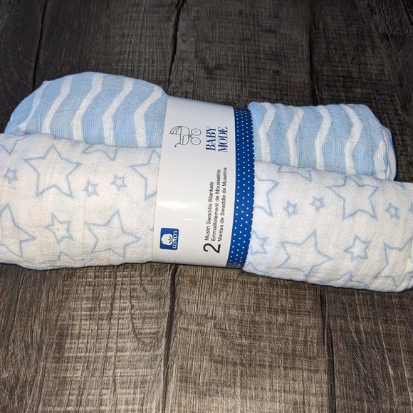 2 Pack Muslin Blankets - Picture 2 of 2